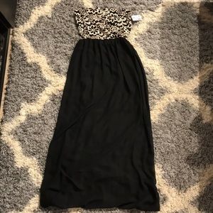 Floral tube top maxi dress